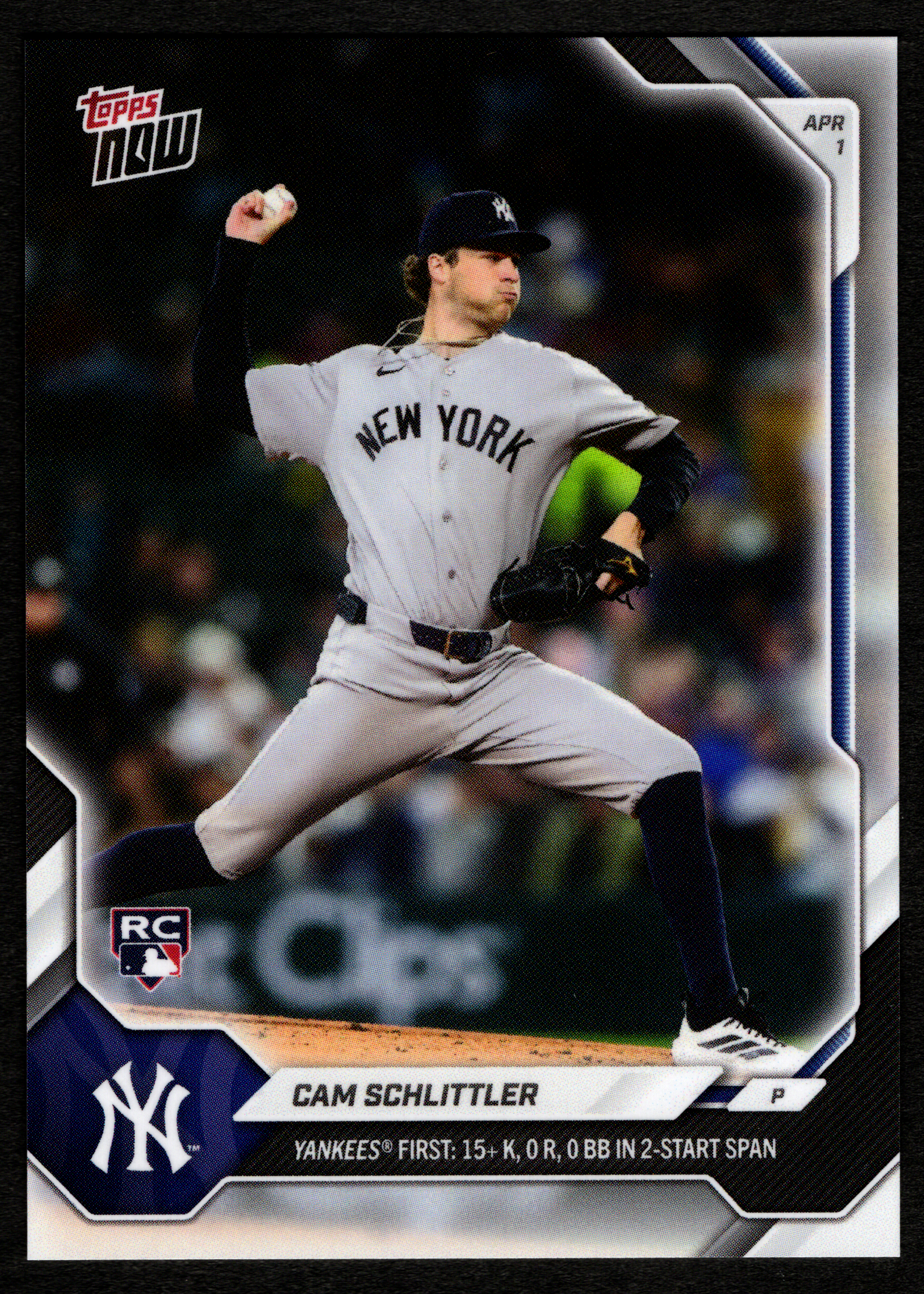 Cam Schlittler 2026 Topps Now — CardFax 10