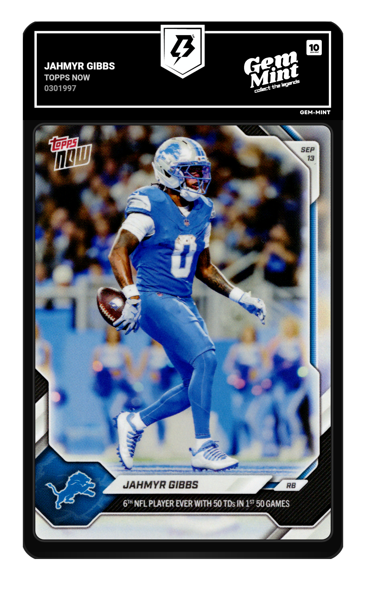Jahmyr Gibbs graded 10