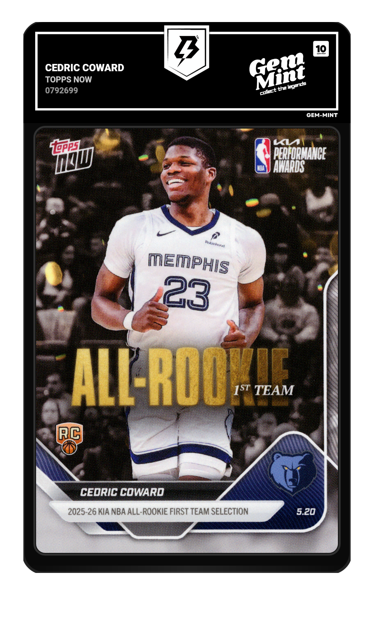 Cedric Coward graded 10