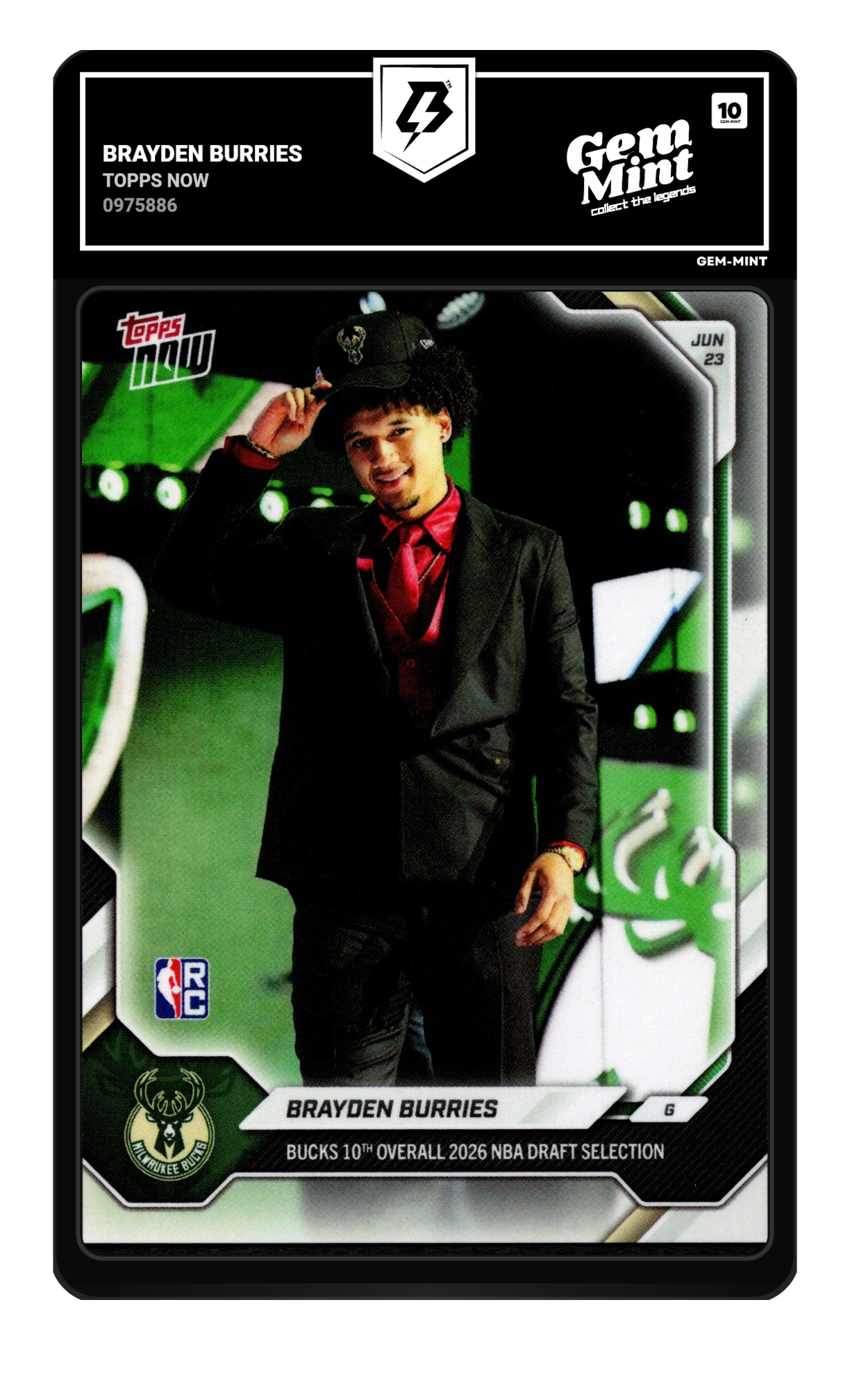 Brayden Burries graded 10