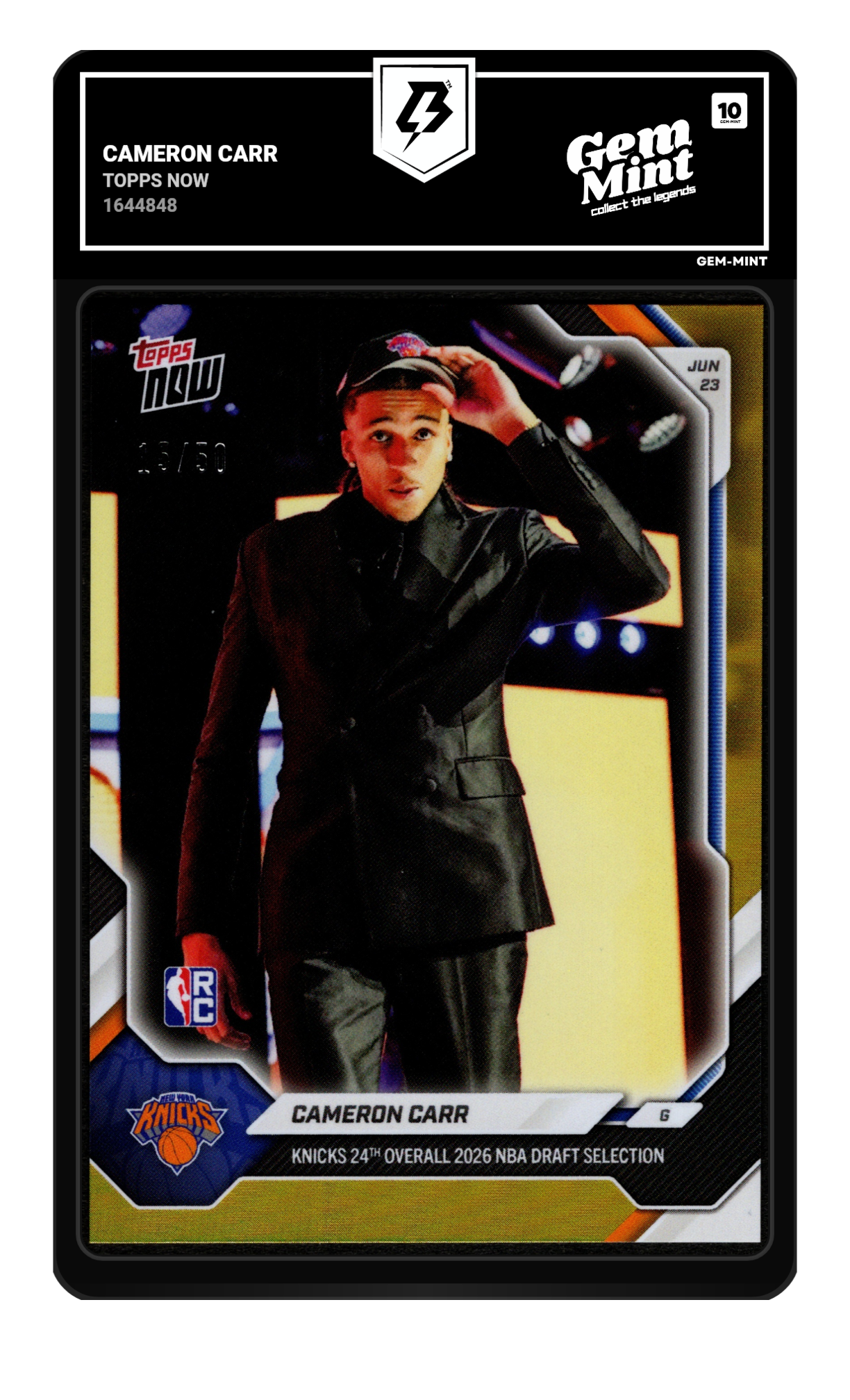 Cameron Carr graded 10