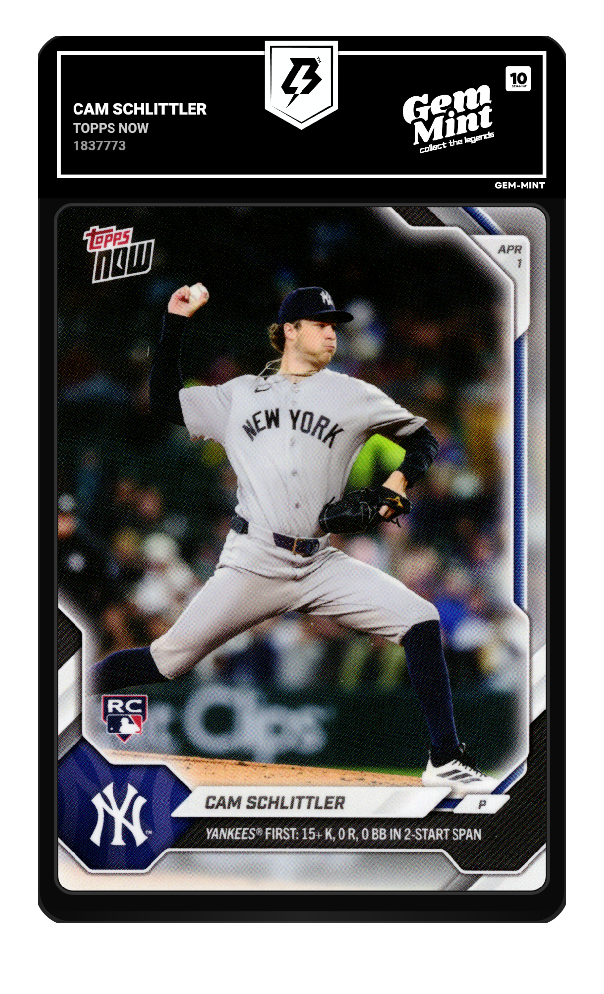 Cam Schlittler graded 10