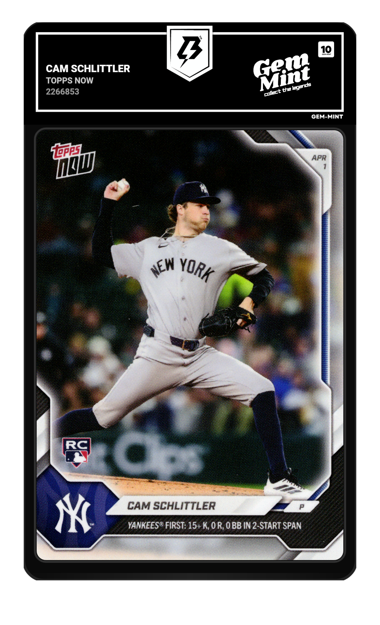 Cam Schlittler graded 10