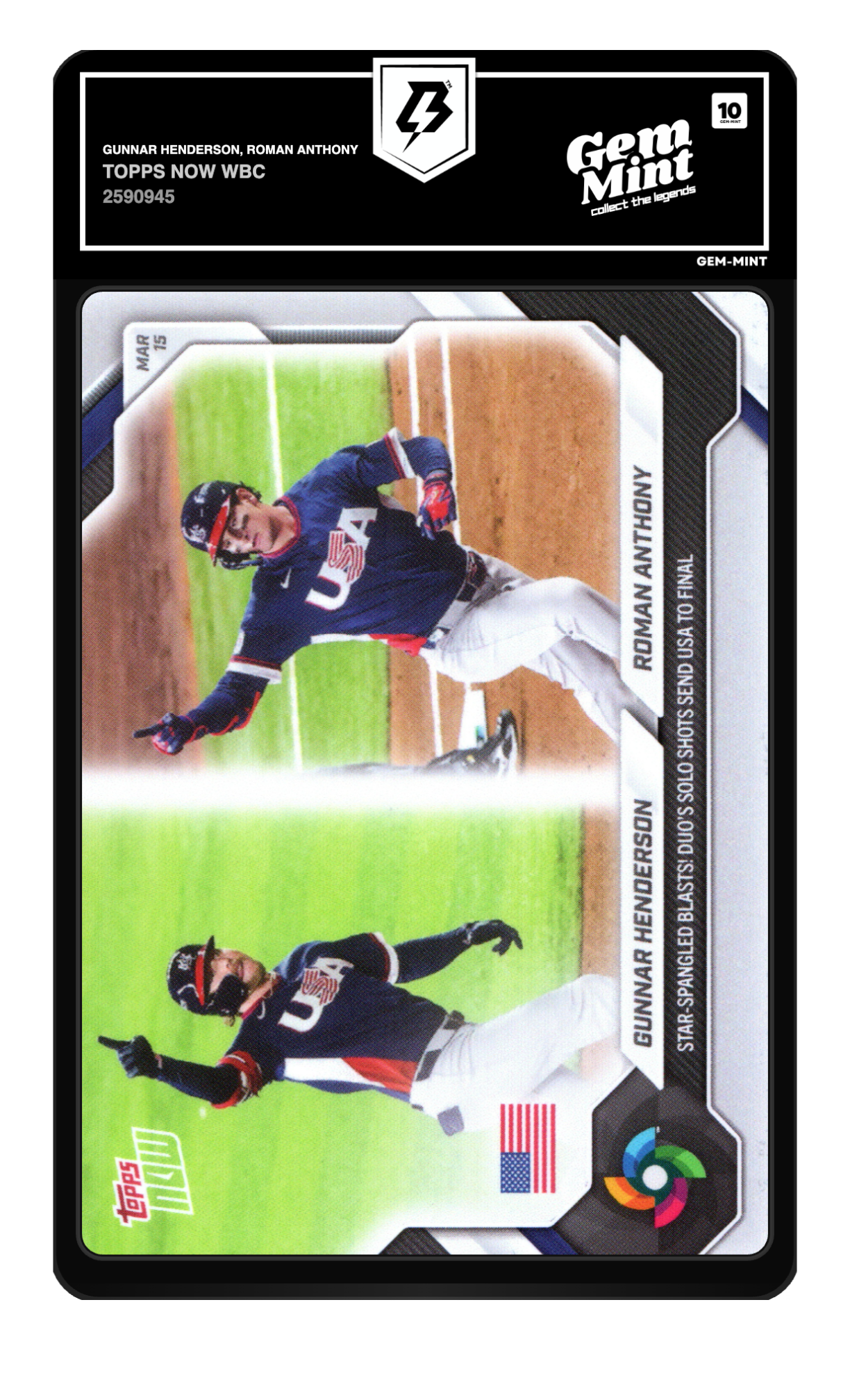 Gunnar Henderson, Roman Anthony graded 10