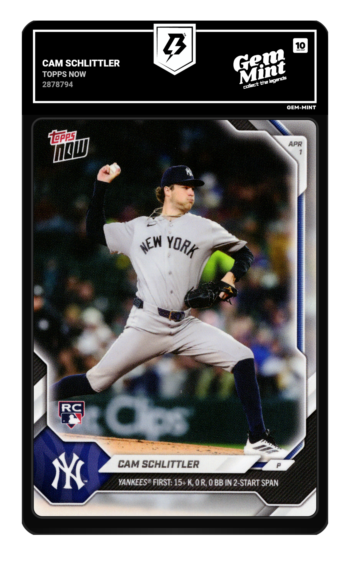 Cam Schlittler graded 10