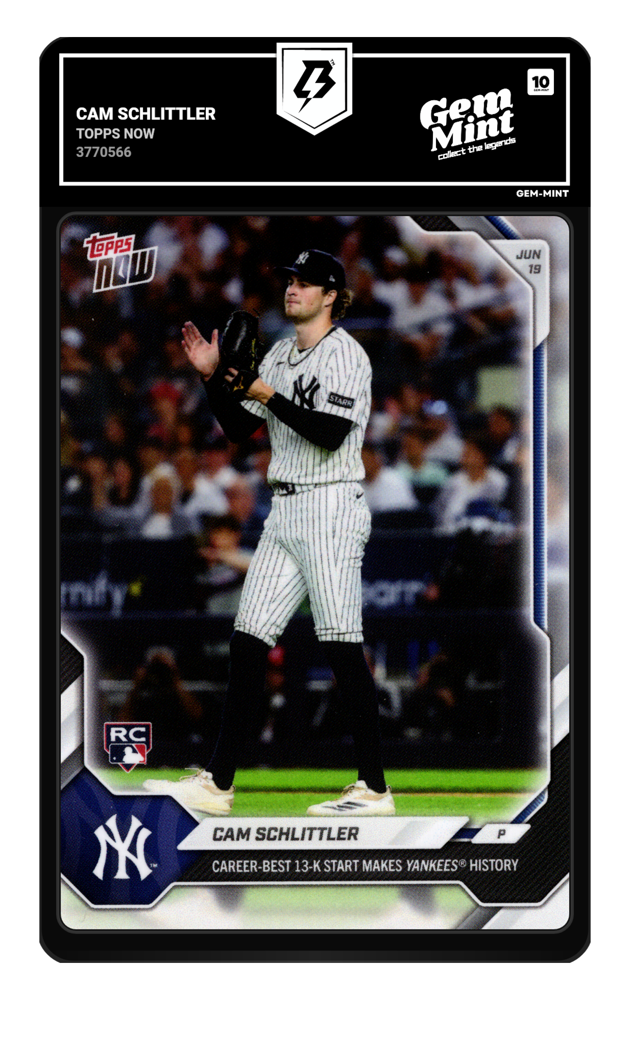 Cam Schlittler graded 10