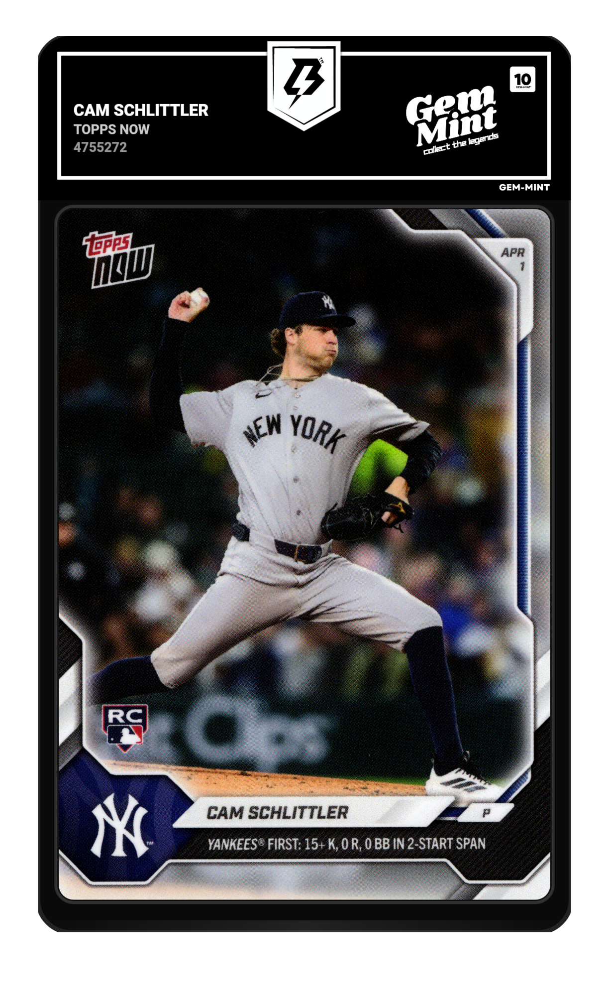Cam Schlittler graded 10
