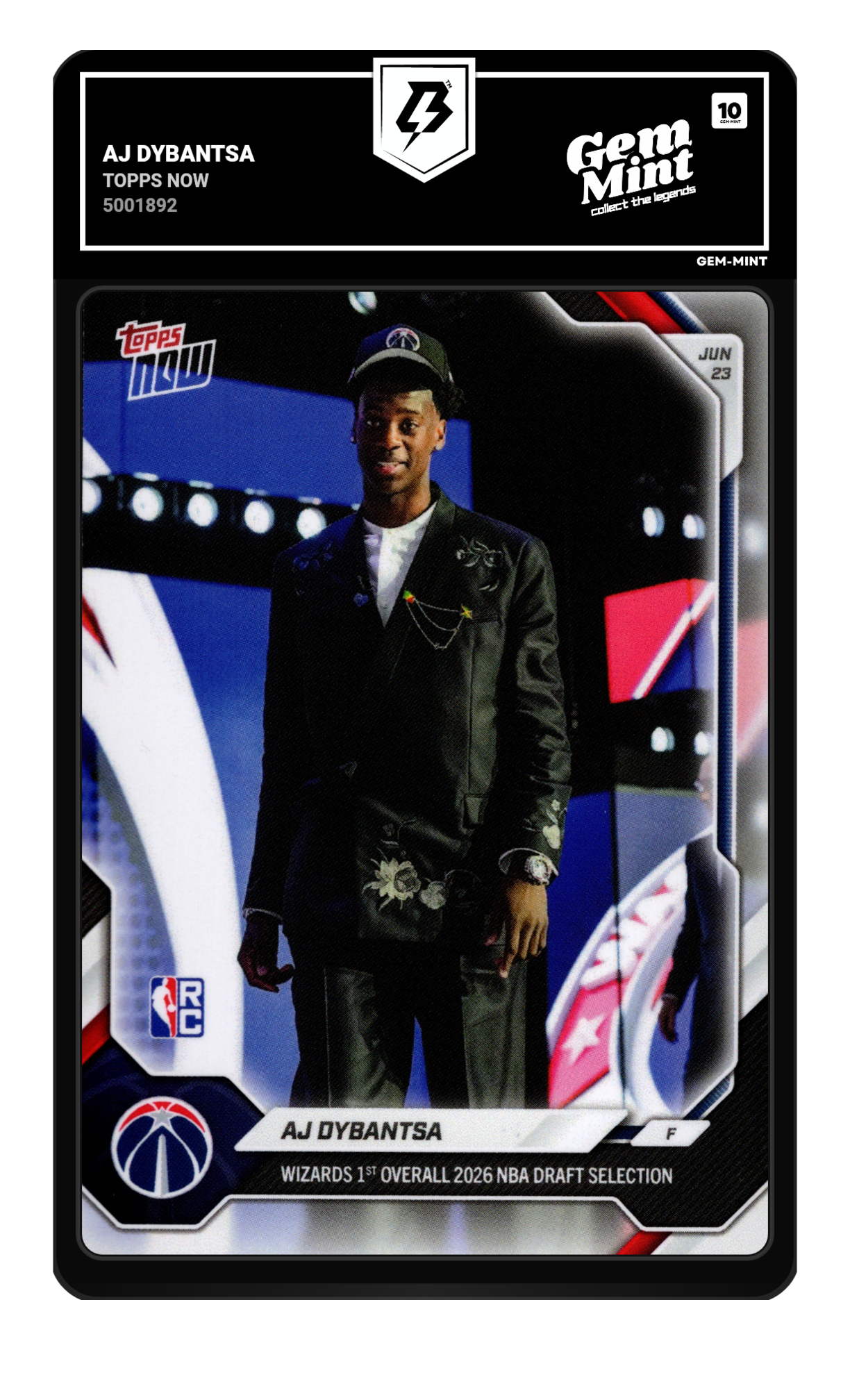 AJ Dybantsa graded 10