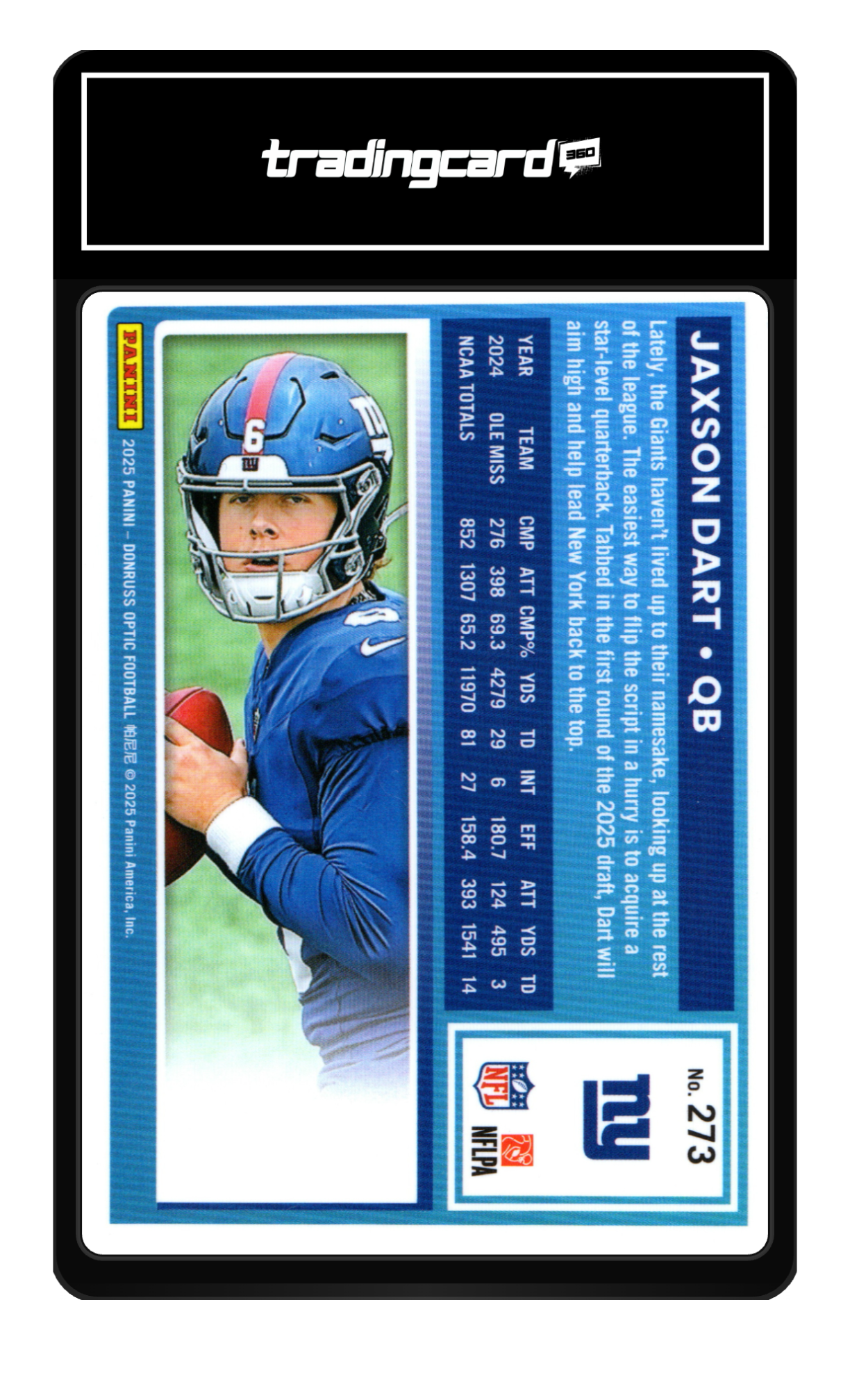 Graded 10 Jaxson Dart #273 2025 Rated Rookie NFL | TradingCard360