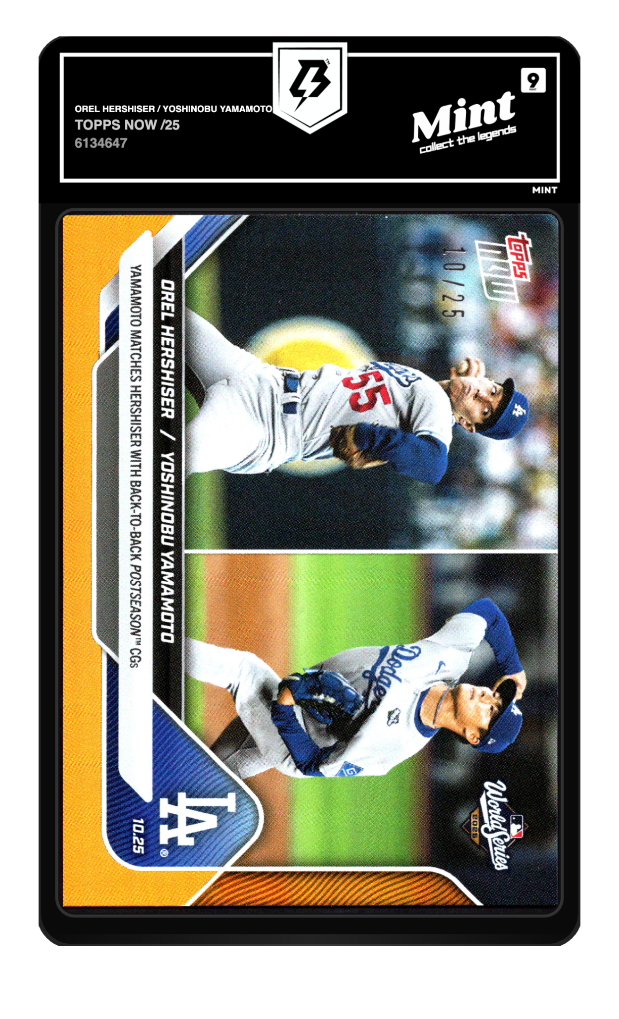 Orel Hershiser / Yoshinobu Yamamoto graded 9