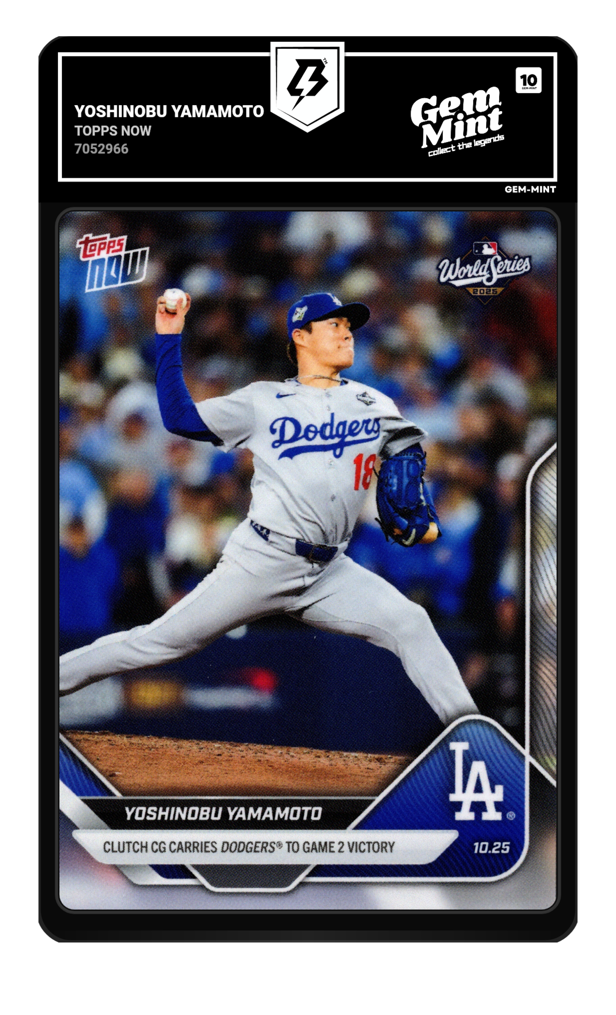 Yoshinobu Yamamoto graded 10