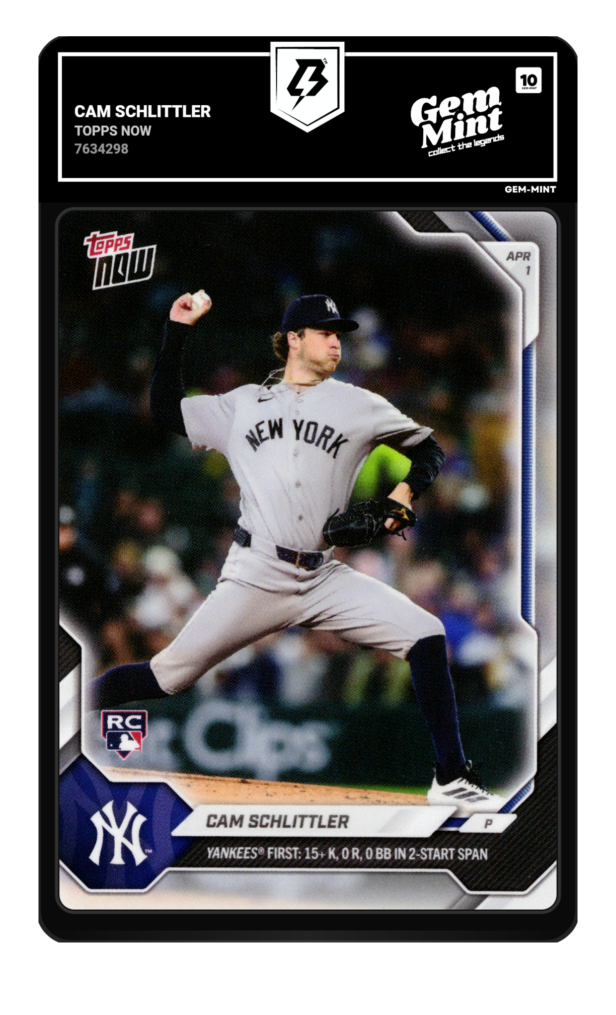Cam Schlittler graded 10