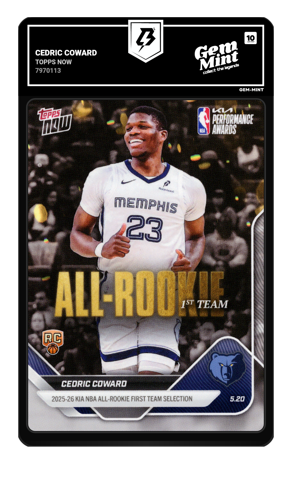 Cedric Coward graded 10
