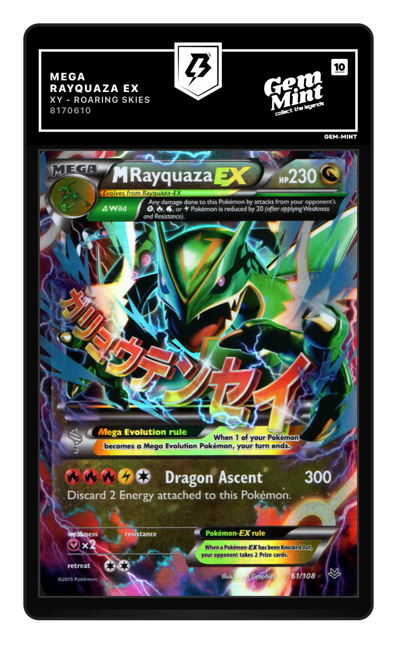 Mega Rayquaza Ex graded 10