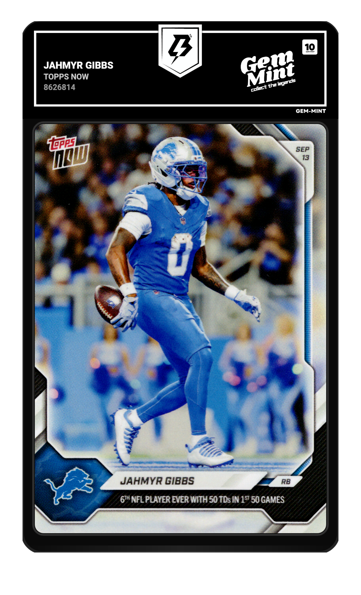 Jahmyr Gibbs graded 10