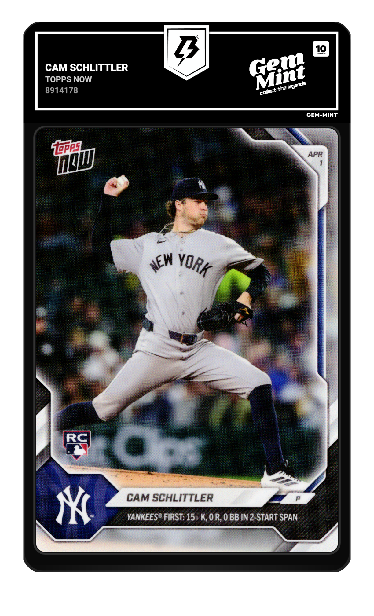 Cam Schlittler graded 10