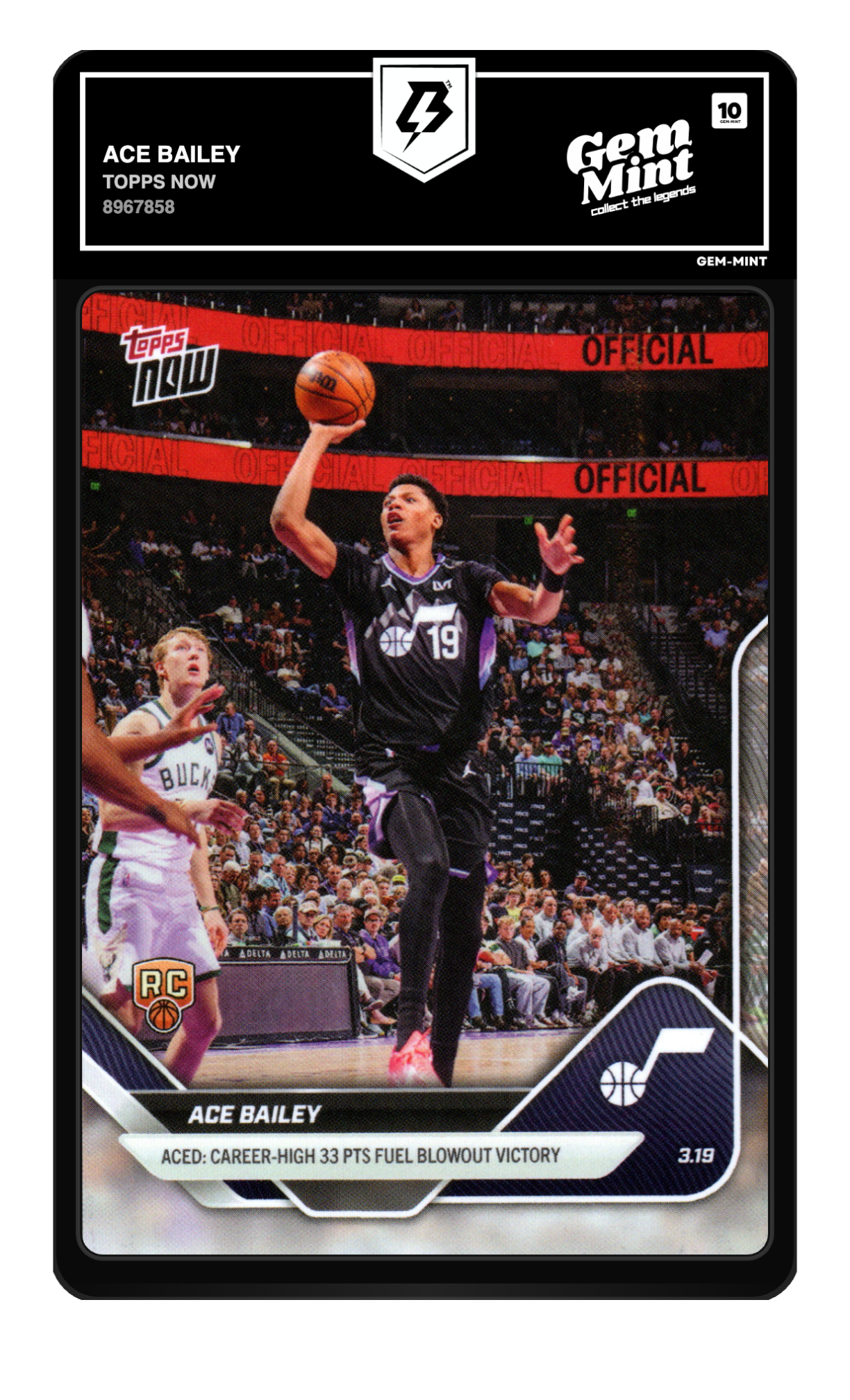 Ace Bailey graded 10